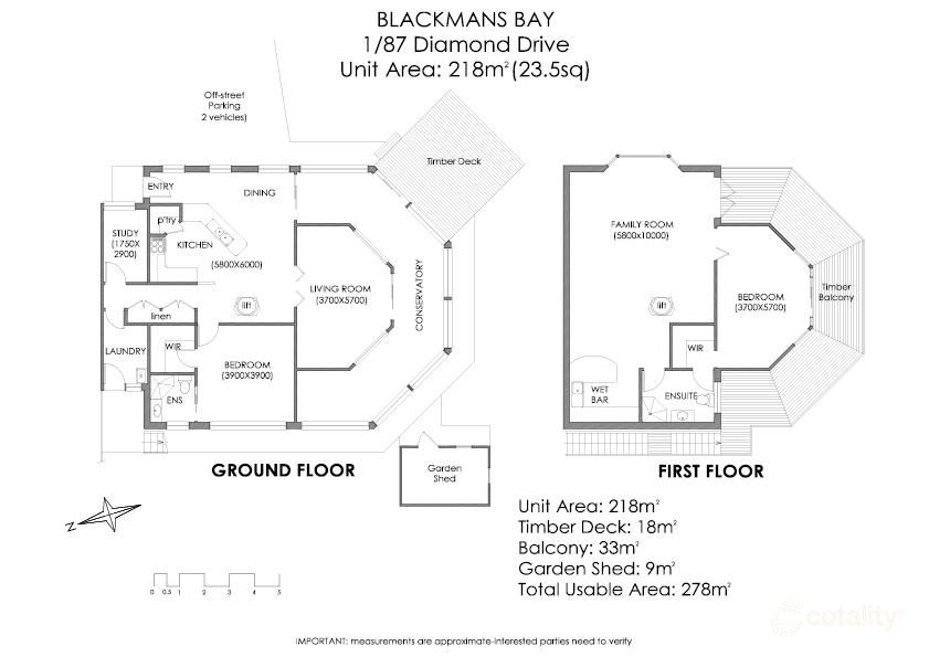1/87 Diamond Dr, Blackmans Bay, TAS 7052