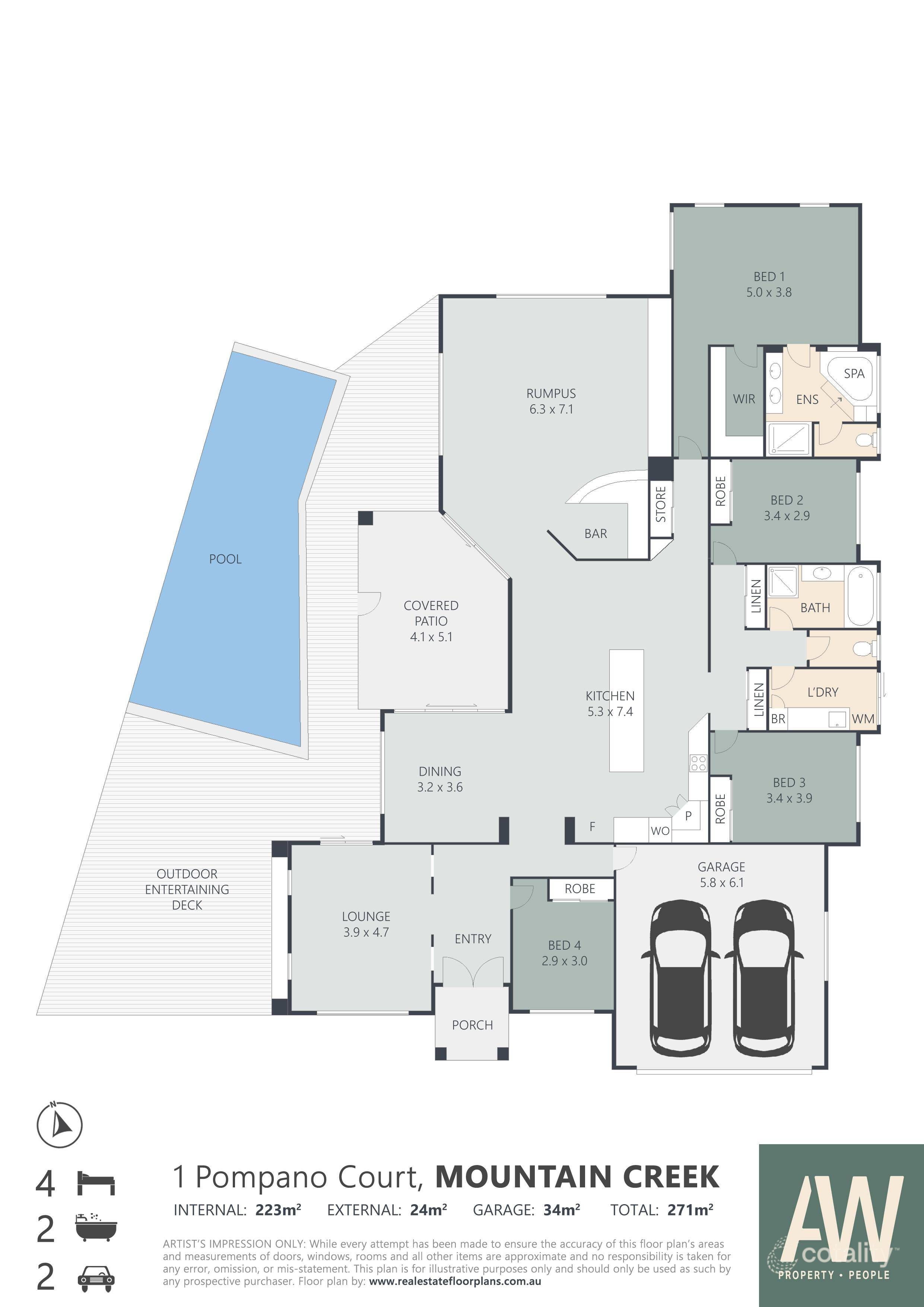 1 Pompano Ct, Mountain Creek, QLD 4557