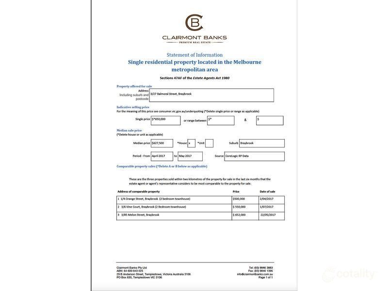 3/27 Balmoral St, Braybrook, VIC 3019