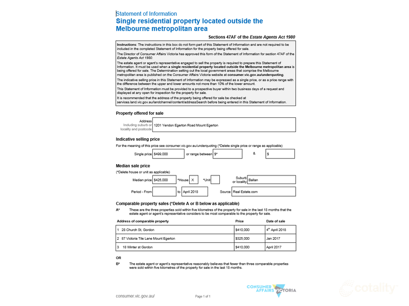 1201 Yendon-Egerton Rd, Mount Egerton, VIC 3352