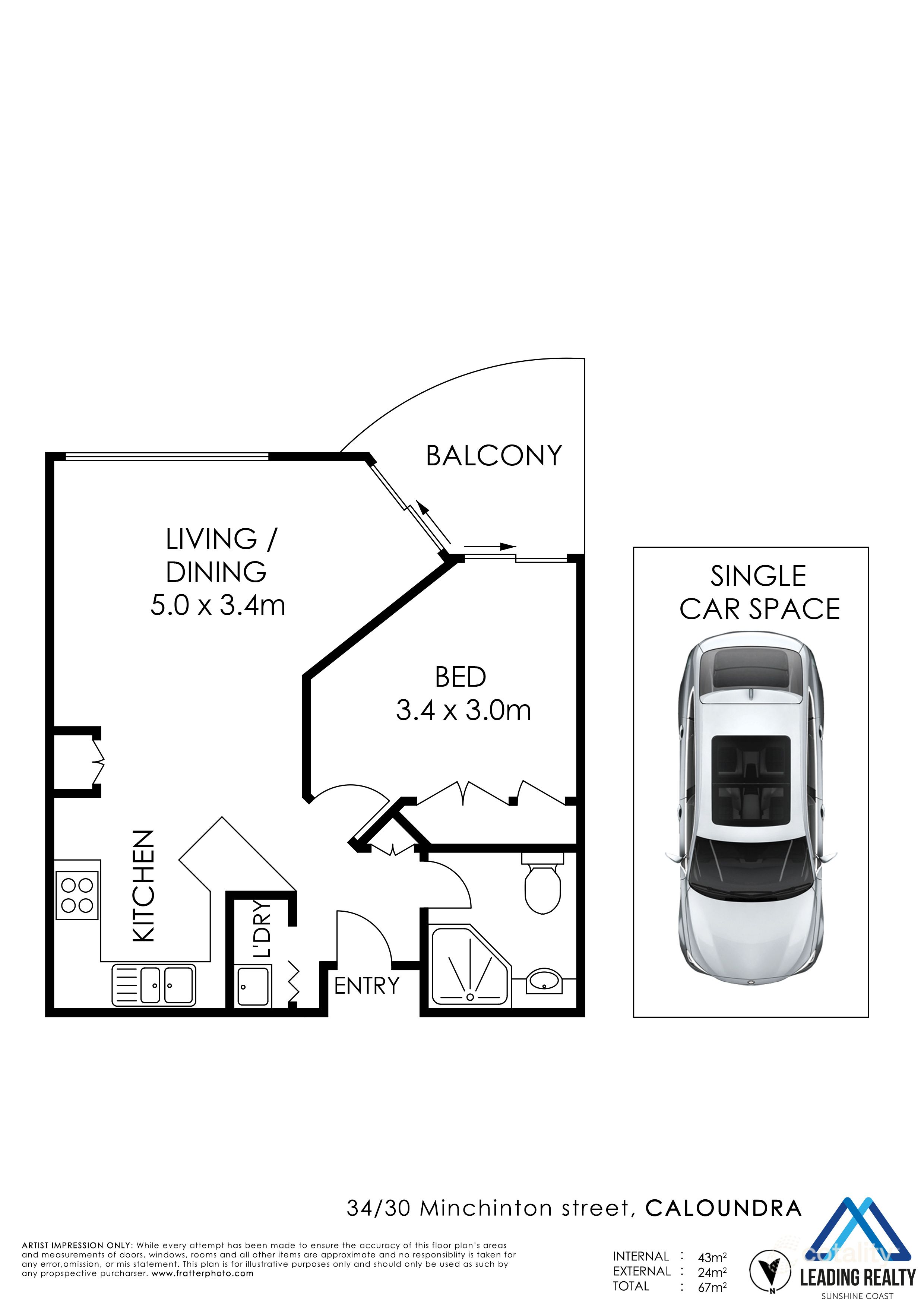34/30 Minchinton St, Caloundra, QLD 4551