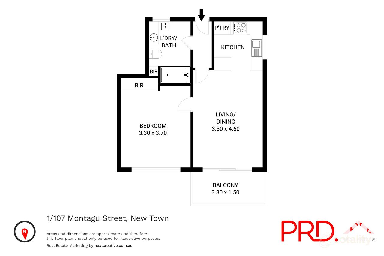 1/107 Montagu St, New Town, TAS 7008
