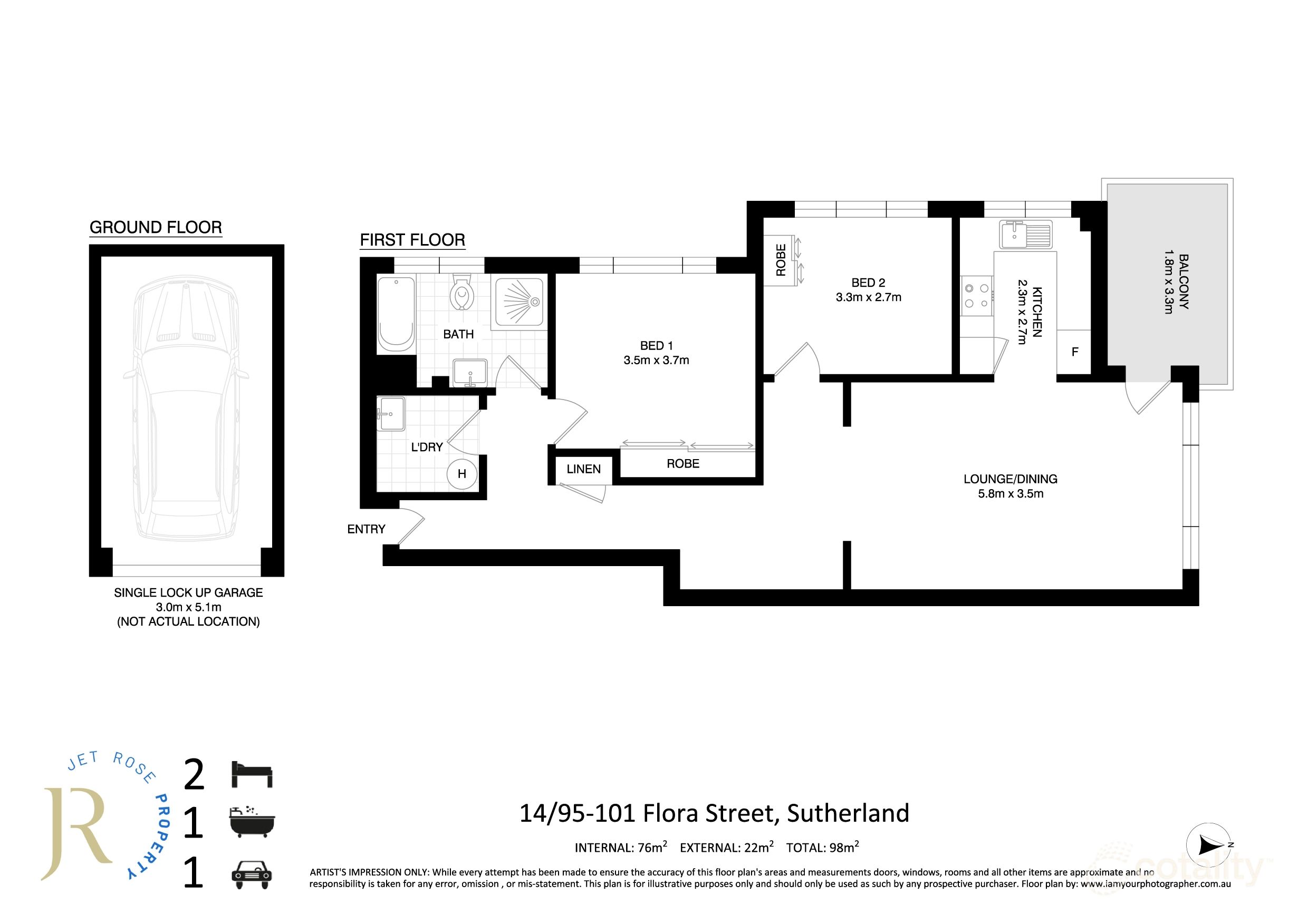 14/95-101 Flora St, Sutherland, NSW 2232