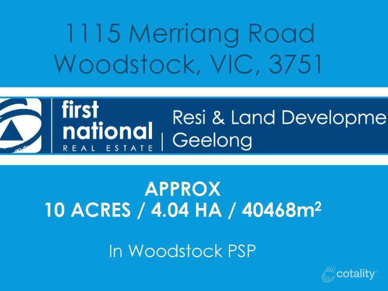 1115 Merriang Rd, Woodstock, VIC 3751