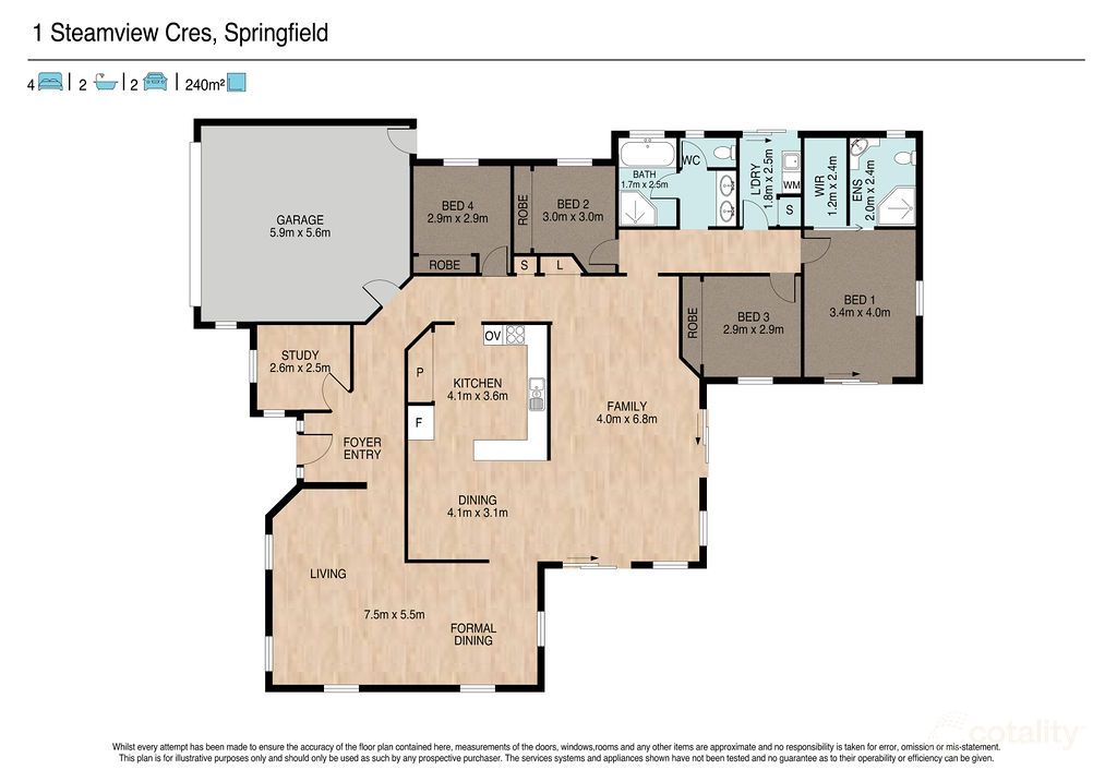 1 Streamview Cres, Springfield, QLD 4300