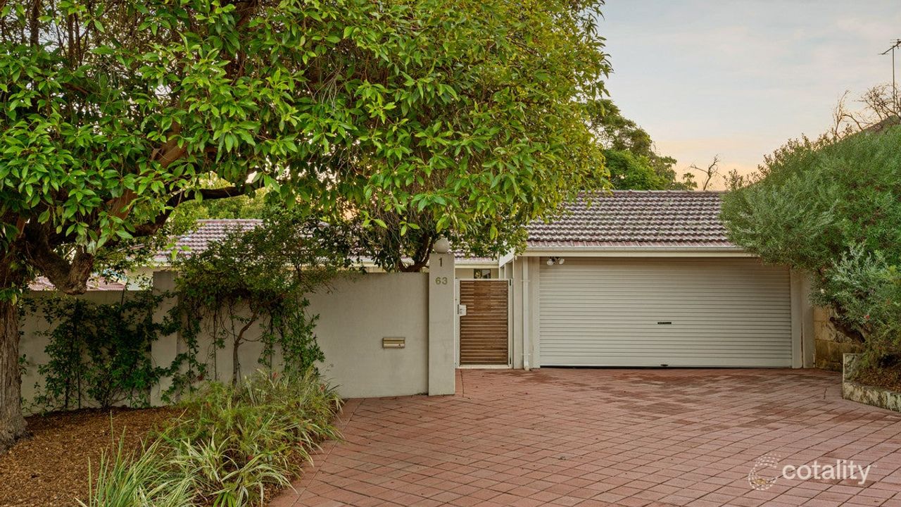 3-bedroom unit at 1/63 Napier Street, Nedlands, WA 6009, Nedlands, Western Australia