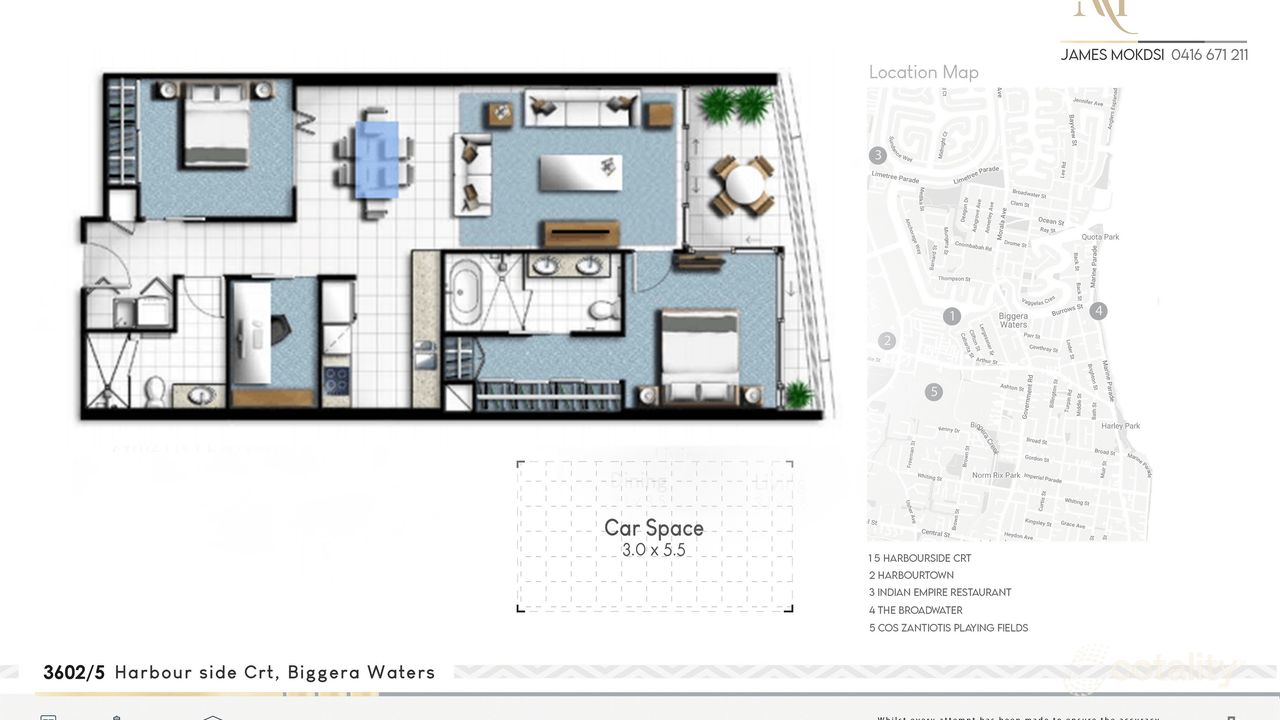 2-bedroom unit at 3602/5 Harbour Side Court, Biggera Waters, QLD 4216, Gold Coast Council, Queensland