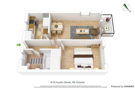 Photo of property in Kingsgate Flats, 10 Austin Street, Mount Victoria, Wellington, 6011