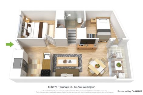 Photo of property in Soho Apartments, 1412/74 Taranaki Street, Te Aro, Wellington, 6011