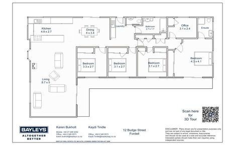 Photo of property in 12 Budge Street, Fordell, Whanganui, 4572