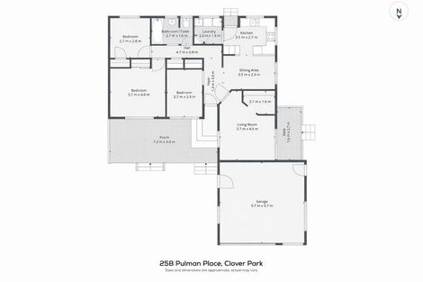 Photo of property in 2/25 Pulman Place, Clover Park, Auckland, 2019