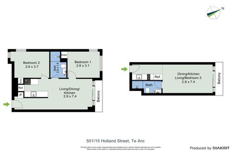 Photo of property in Monvie Apartments, 501/15 Holland Street, Te Aro, Wellington, 6011