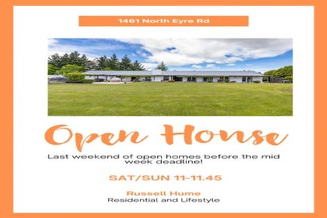 Photo of property in 1461 North Eyre Road, West Eyreton, Rangiora, 7475