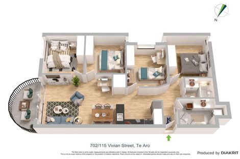 Photo of property in City Lodge, 702/115 Vivian Street, Te Aro, Wellington, 6011