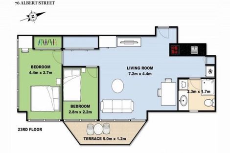 Photo of property in City Gardens Apartments, 11a/76 Albert Street, Auckland Central, Auckland, 1010