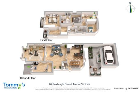 Photo of property in 46 Roxburgh Street, Mount Victoria, Wellington, 6011