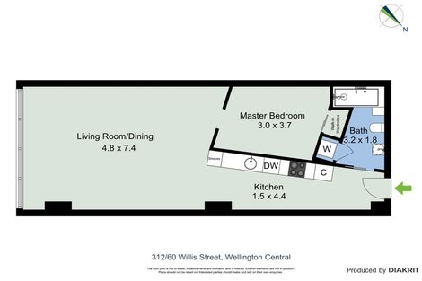 Photo of property in Gerondis Bldg Apartments, 312/60 Willis Street, Wellington Central, Wellington, 6011