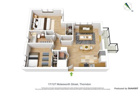 Photo of property in Westhaven Apartments, 2/127 Molesworth Street, Thorndon, Wellington, 6011