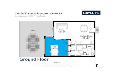 Photo of property in 24/73 Princes Street, Northcote Point, Auckland, 0627