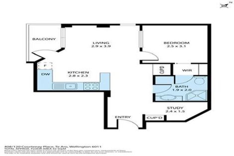 Photo of property in Courtenay Apartments, 408/120 Courtenay Place, Te Aro, Wellington, 6011