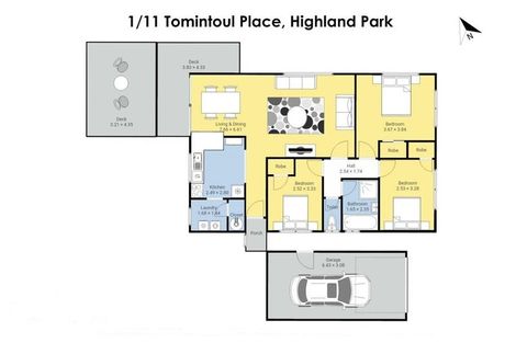 Photo of property in 1/11 Tomintoul Place, Highland Park, Auckland, 2010