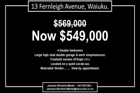 Photo of property in 13 Fernleigh Avenue, Waiuku, 2123