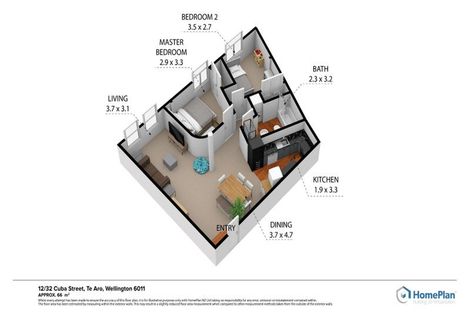 Photo of property in Columbia Apartments, 12/32 Cuba Street, Te Aro, Wellington, 6011