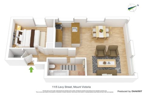 Photo of property in Rutherford Flats, 5 Levy Street, Mount Victoria, Wellington, 6011