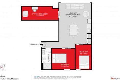 Photo of property in Twin Towers, 302/17 Putney Way, Manukau, Auckland, 2104