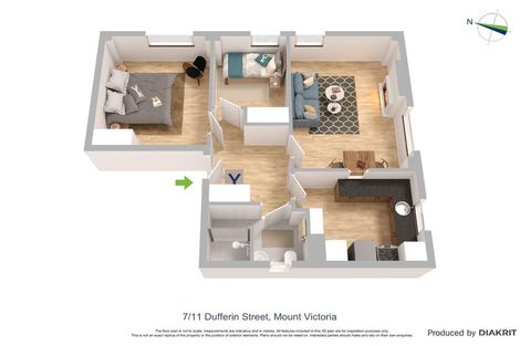 Photo of property in Zena Court, 7/11 Dufferin Street, Mount Victoria, Wellington, 6021