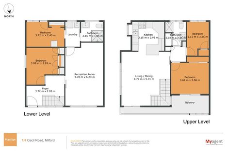 Photo of property in 1/4 Cecil Road, Milford, Auckland, 0620