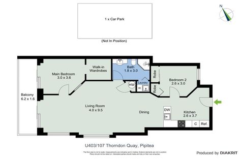 Photo of property in Stadium Garden Flats, 403/107 Thorndon Quay, Pipitea, Wellington, 6011