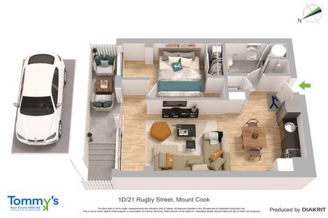 Photo of property in Nouvo Apartments, 1d/21 Rugby Street, Mount Cook, Wellington, 6021