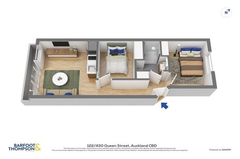 Photo of property in The Volt Apartments, 122/430 Queen Street, Auckland Central, Auckland, 1010