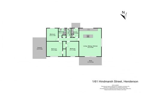 Photo of property in 1/61 Hindmarsh Street, Henderson, Auckland, 0612