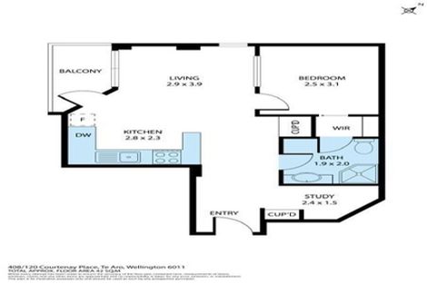 Photo of property in Courtenay Apartments, 408/120 Courtenay Place, Te Aro, Wellington, 6011