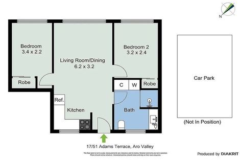 Photo of property in Parkland Flats, 17/51 Adams Terrace, Kelburn, Wellington, 6021