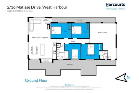 Photo of property in 2/16 Matisse Drive, West Harbour, Auckland, 0618