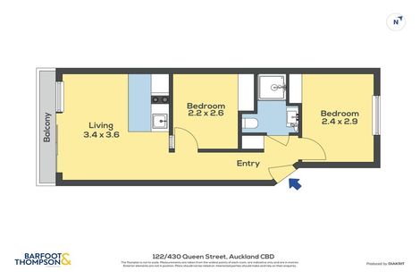 Photo of property in The Volt Apartments, 122/430 Queen Street, Auckland Central, Auckland, 1010