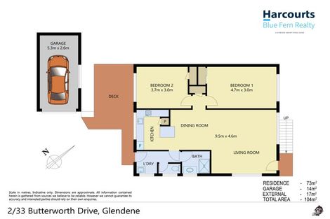 Photo of property in 2/33 Butterworth Drive, Glendene, Auckland, 0602