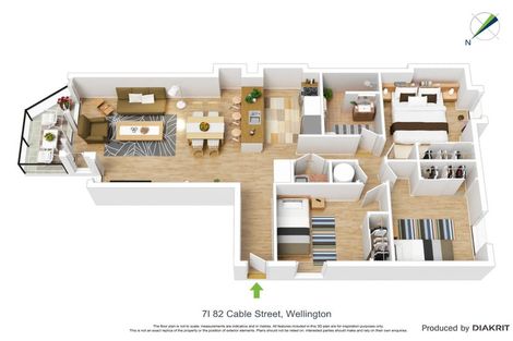 Photo of property in Piermont Apartments, 7i/82 Cable Street, Te Aro, Wellington, 6011