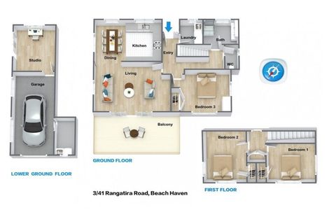 Photo of property in 3/41 Rangatira Road, Beach Haven, Auckland, 0626