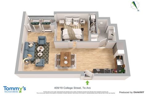 Photo of property in Trinity Apartments, 409/19 College Street, Te Aro, Wellington, 6011