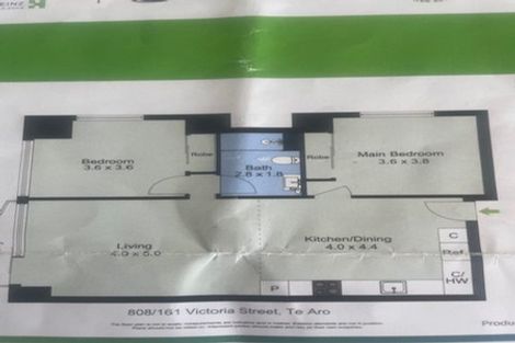 Photo of property in Victoria Lane Apartments, 808/161 Victoria Street, Te Aro, Wellington, 6011