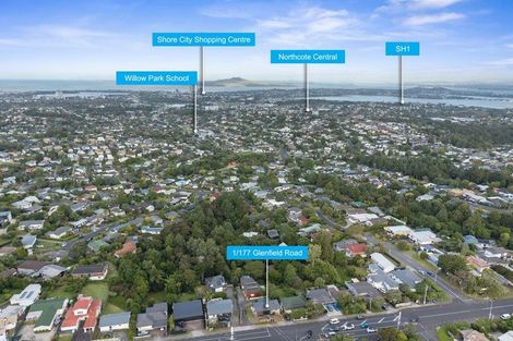 Photo of property in 1/177 Glenfield Road, Hillcrest, Auckland, 0627