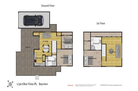 Photo of property in 2/30 Glen Vista Place, Bayview, Auckland, 0629