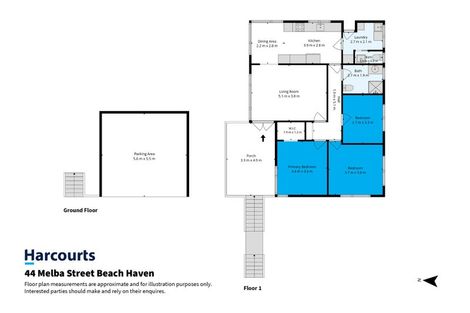 Photo of property in 44 Melba Street, Beach Haven, Auckland, 0626