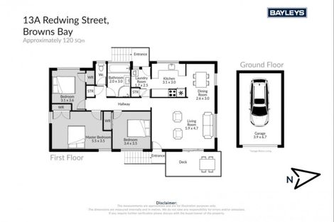 Photo of property in 1/13 Redwing Street, Browns Bay, Auckland, 0630