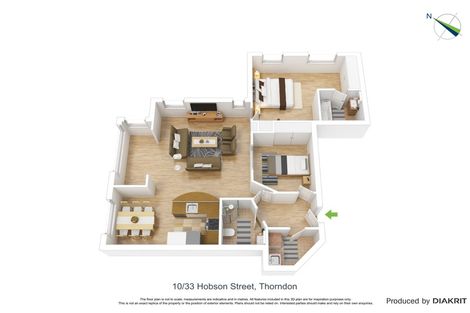 Photo of property in The Villas, 10/33 Hobson Street, Thorndon, Wellington, 6011