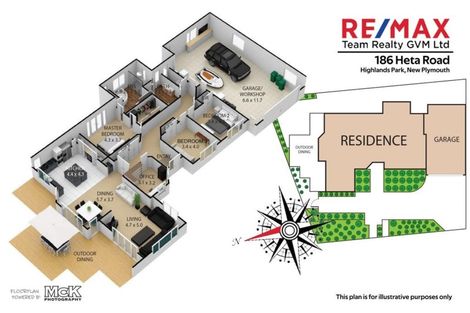 Photo of property in 186 Heta Road, Highlands Park, New Plymouth, 4312